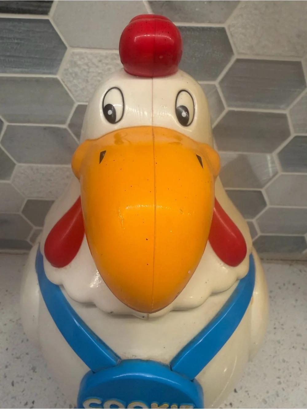 Vintage Rooster Cookie Jar that Crows (see video)! Rare find